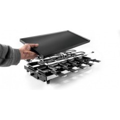 "FRITEL Family RG 4180 Raclette/Grill - Stylish Black & Stainless Steel for Perfect Gatherings!"